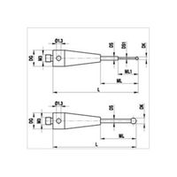 レニショー ストレートスタイラス ネジ径0.6 Φ0.6mm 1軸22球 【Aー5555ー0269】 A-5555-0269 1本（直送品）