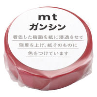 カモ井加工紙 マスキングテープ mtガンシン 15mm×20m 赤色 MTGANS05 1セット(1個×8)
