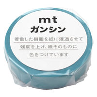 カモ井加工紙 マスキングテープ mtガンシン 15mm×20m 水色 MTGANS01 1セット(1個×8)