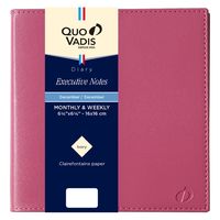 ２０２５年度１月始まりダイアリー クオバディス エグゼクティブノート　ソーホー １週間バーチカルタイプ ローズ 1冊（直送品）