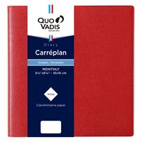 ２０２５年度１月始まりダイアリー クオバディス カレプラン　アンパラ 見開き１ヶ月 レッド 1冊（直送品）