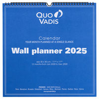 ２０２５年度１月始まりカレンダー クオバディス ウォールプランナー 壁掛けタイプ ホワイトペーパー 1冊（直送品）