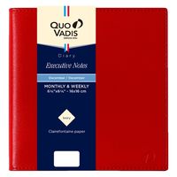 ２０２５年度１月始まりダイアリー クオバディス エグゼクティブノート　ソーホー １週間バーチカルタイプ レッド 1冊（直送品）