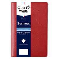 ２０２５年度１月始まりダイアリー クオバディス ビジネス　アンパラ １週間バーチカルタイプ レッド 1冊（直送品）