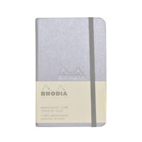 ロディア WEBNOTEBOOK 9x14(A6)横罫 シルバー cf118067 1冊（直送品）