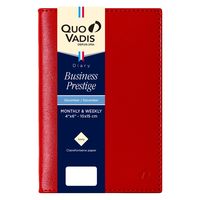 ２０２５年度１月始まりダイアリー クオバディス ビジネスプレステージ　ソーホー １週間バーチカルタイプ レッド 1冊（直送品）