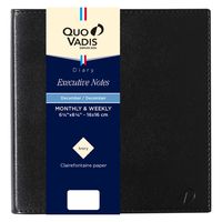 ２０２５年度１月始まりダイアリー クオバディス エグゼクティブノート　ソーホー １週間バーチカルタイプ ブラック 1冊（直送品）
