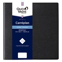 ２０２５年度１月始まりダイアリー クオバディス カレプラン　アンパラ 見開き１ヶ月 ブラック 1冊（直送品）