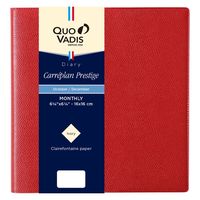 ２０２５年度１月始まりダイアリー クオバディス カレプランプレステージ　アンパラ 見開き１ヶ月 レッド 1冊（直送品）