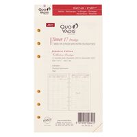 ２０２５年度１月始まりダイアリー クオバディス タイマー１７　バイブル　システム手帳レフィル 1週間バーチカルタイプ IVペーパー 1冊（直送品）
