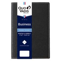 ２０２５年度１月始まりダイアリー クオバディス ビジネス　クラブ １週間バーチカルタイプ ブラック 1冊（直送品）