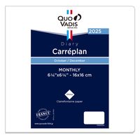 ２０２５年度１月始まりダイアリー クオバディス カレプラン　レフィル 見開き１ヶ月 ホワイトペーパー 1冊（直送品）