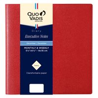 ２０２５年度１月始まりダイアリー クオバディス エグゼクティブノート　アンパラ １週間バーチカルタイプ レッド 1冊（直送品）