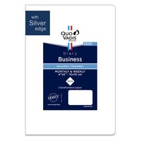 ２０２５年度１月始まりダイアリー クオバディス ビジネス　シルバーエッジ　レフィル １週間バーチカルタイプ ホワイトペーパー 1冊（直送品）