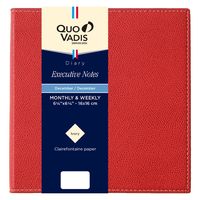 ２０２５年度１月始まりダイアリー クオバディス エグゼクティブノート　クラブ １週間バーチカルタイプ レッド 1冊（直送品）