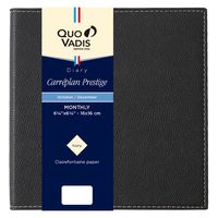 ２０２５年度１月始まりダイアリー クオバディス カレプランプレステージ　クラブ 見開き１ヶ月 ブラック 1冊（直送品）