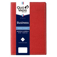 ２０２５年度１月始まりダイアリー クオバディス ビジネス　クラブ １週間バーチカルタイプ レッド 1冊（直送品）