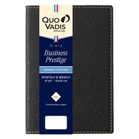 ２０２５年度１月始まりダイアリー クオバディス ビジネスプレステージ　クラブ １週間バーチカルタイプ ブラック 1冊（直送品）