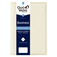 ２０２５年度１月始まりダイアリー クオバディス ビジネス　クラブ １週間バーチカルタイプ クリーム 1冊（直送品）