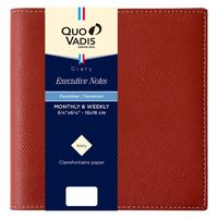 ２０２５年度１月始まりダイアリー クオバディス エグゼクティブノート　クラブ １週間バーチカルタイプ ボルドー 1冊（直送品）