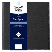 ２０２５年度１月始まりダイアリー クオバディス カレプラン　クラブ 見開き１ヶ月 ブラック 1冊（直送品）