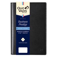 ２０２５年度１月始まりダイアリー クオバディス ビジネスプレステージ　ソーホー １週間バーチカルタイプ ブラック 1冊（直送品）