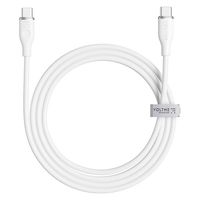 VOLTME USB充電ケーブル 1m USB Type-C[オス] - USB-C[オス] 60W シリコン製 ホワイト 1本