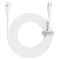 VOLTME USB充電ケーブル 1.8m USB Type-C[オス] - USB-C[オス] 100W シリコン製 ホワイト