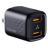 VOLTME USB充電器 TypeA 12Wx2 ブラック 折りたたみ式 V2077 1個