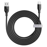 VOLTME USB充電ケーブル 1.8m USB-A[オス] - USB Type-C[オス] 60W シリコン製 ブラック
