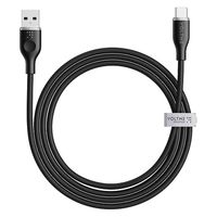VOLTME USB充電ケーブル 1m USB-A[オス] - USB Type-C[オス] 60W シリコン製 ブラック 1本