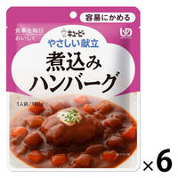 介護食 やわらか食 キユーピー やさしい献立 Y1ー8 煮込みハンバーグ  1セット（6袋入）