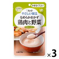 介護食 やわらか食 キユーピー やさしい献立 Y4ー6 なめらかおかず 鶏肉と野菜  1セット（３袋入）