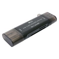 ナカバヤシ SD・microSD カードリーダー ライタ Type-C USB-A 両対応 USR-CSD4/BK 1個