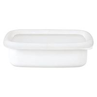 カンダ 富士ホーロー コンテ KE-L.LW 浅型角容器 L 4977618097820 1個