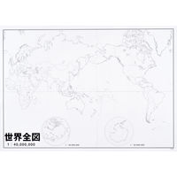 全教図 地理学習シート 世界全図白地図シート3枚組 1933021 1組
