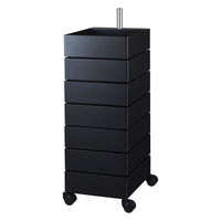 SEVEN BEAUTY (セブンビューティー) 回転スライスワゴン 7段 ブラック 43881 1台（直送品）