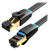 LANケーブル 8m Cat.8 薄型 ブラック IK-9105 1本 VENTION