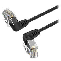 LANケーブル Cat6A UTP 直角折れ360°スイング スリムタイプ 5m IB-9842 1本 VENTION