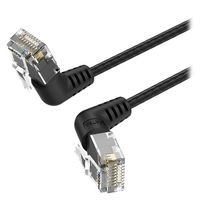 LANケーブル Cat6A UTP 直角折れ360°スイング スリムタイプ 10m IB-9866 1本 VENTION