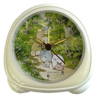 アリアス ライト付きおにぎり型目覚まし時計 クリーム 森の中シーン AC23014SXSG-BE 1個（直送品）