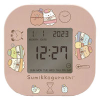 アリアス マルチ機能クロック ピンクくま工場長と制服 AC23013SXSG-PK 1個（直送品）