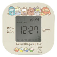 アリアス マルチ機能クロック クリーム くま工場長とおもちゃ AC23013SXSG-BE 1個（直送品）