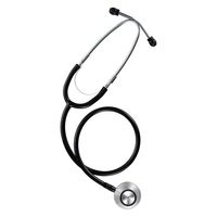 松吉医科器械 マツヨシ エコノミー聴診器(ダブル) 25591300 ブラック MY-NS0710BK 1個