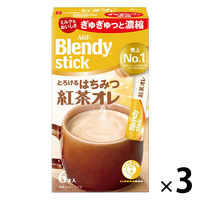 味の素AGF ブレンディ スティック とろけるはちみつ紅茶オレ 1セット（1箱（6本入）×3）インスタントティー