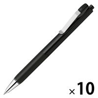 ゼブラ 油性ボールペン ブレンユー 0.5mm 黒軸 黒インク BAS87-BK 1セット（1本×10）