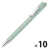 ゼブラ 油性ボールペン ブレンユー 0.5mm ミントグリーン軸 黒インク BAS87-MG 1セット（1本×10）