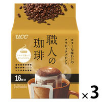 【ドリップコーヒー】UCC上島珈琲 職人の珈琲 ビターな味わいのクラシックブレンド 1セット（18杯分×3袋）