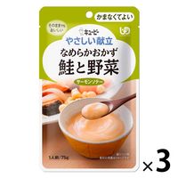 介護食 やわらか食 キユーピー やさしい献立 Y4-16 鮭と野菜  1セット（3袋入）