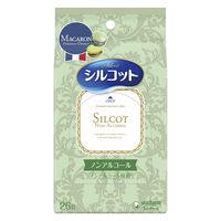 ウェットティッシュ ノンアルコール除菌 シルコット 外出用 マカロン 26枚入 1個 ユニ・チャーム